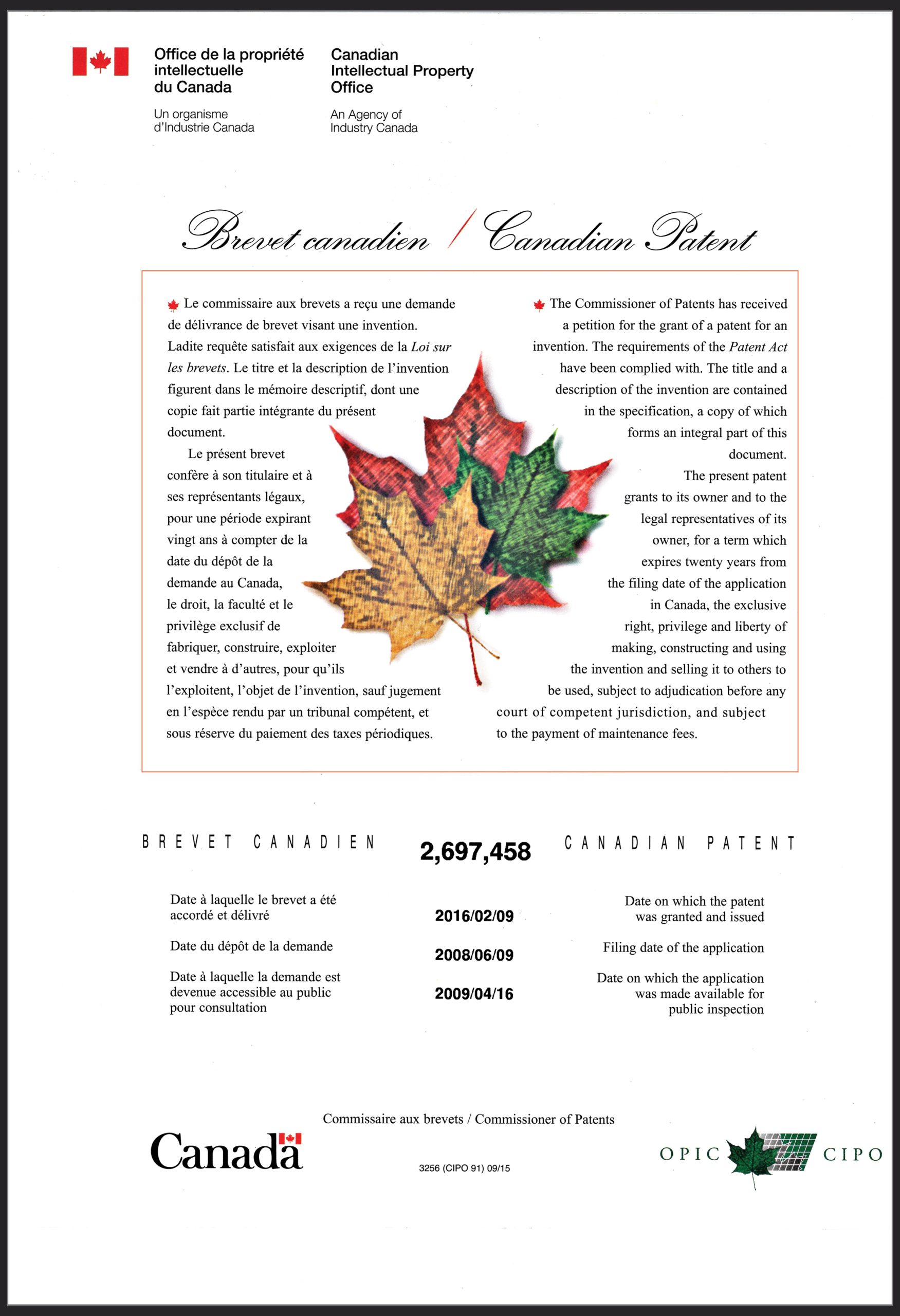 Canada Certificate